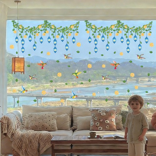 Anti static pvc floral - floral, window