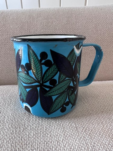 Vintage finel metal mug blue - vintage,
