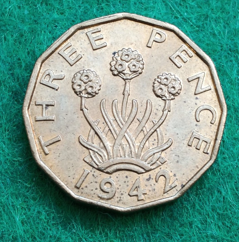 1942 king george threepence - 1942,