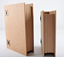 Set of 2 MDF Hinged Book Boxes - Large & Medium  - Lot 4374