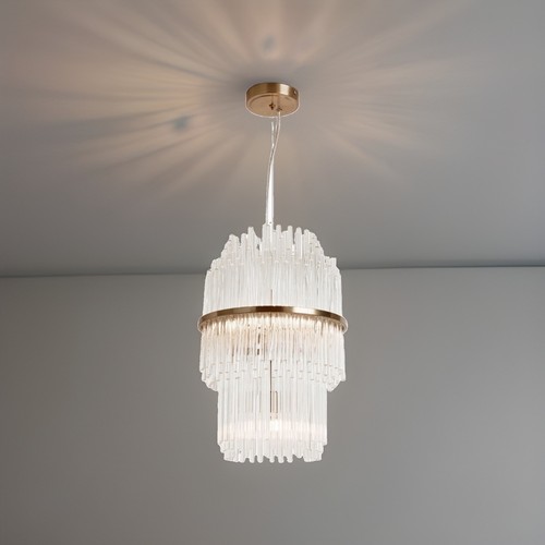 Lipsy brass chandelier layered - brass,