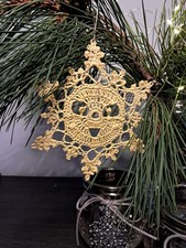 Set Of Six Crochet Snowflakes