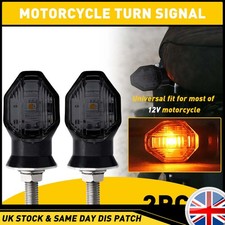 2PCS Motorcycle Led Turn Signal Indicator Blinker Amber Lights Universal Durable