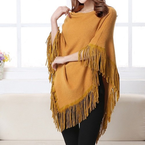 Women knitted poncho - women,