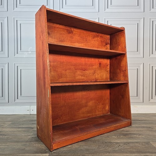 Vintage wooden open bookcase - wooden,