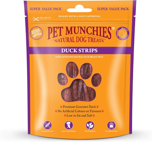 Pet munchies duck strips dog - munchies,