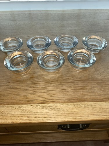 Glass tea light holders