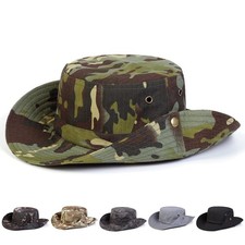 Sun Hat Bucket Cargo Safari Bush Boonie Summer Fishing Hat for Men Women UPF 50+