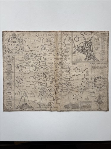 Antique map worcestershire - antique,