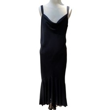 Black Cowl Neck Formal Dress