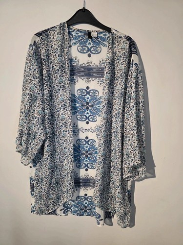 Blue white printed - blue,