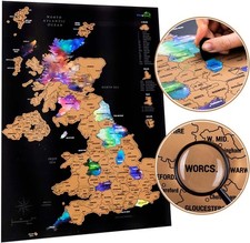 Scratchable UK Map, A2 Poster