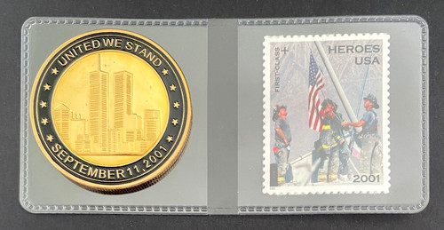 Commemorative coin stamp set - coin,