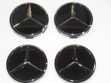 For Mercedes Benz Gloss Black Wheel Hub Centre Caps 75mm X4pcs W202 W210 CLK