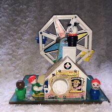 VINTAGE 1966 FISHER PRICE Toys Musical Ferris Wheel - Missing Chair - 3 Figures