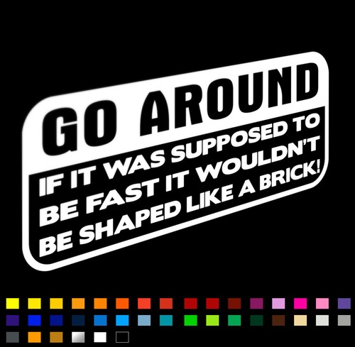 Around funny car sticker - go,