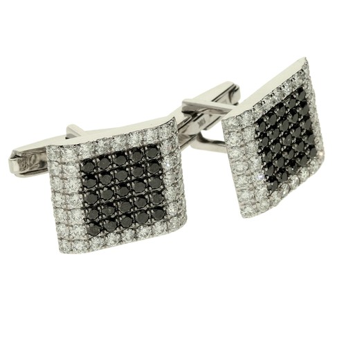 18ct white gold black - gold, diamond