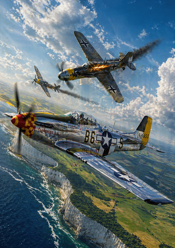 Mustang vs messerschmitt - mustang,