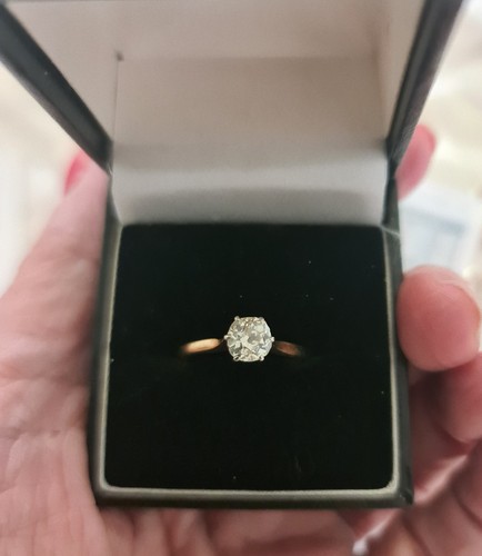 Vintage old cut solitaire - vintage,