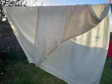 Used Fleece polyester blanket throw Ivory Approx 180 x 250 cm Large cozee home