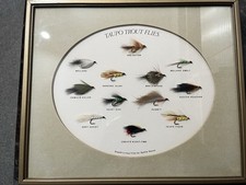 Framed Selection Of Trout Flies.