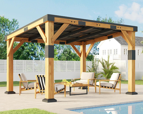 Cedar wood gazebo - x, 12'