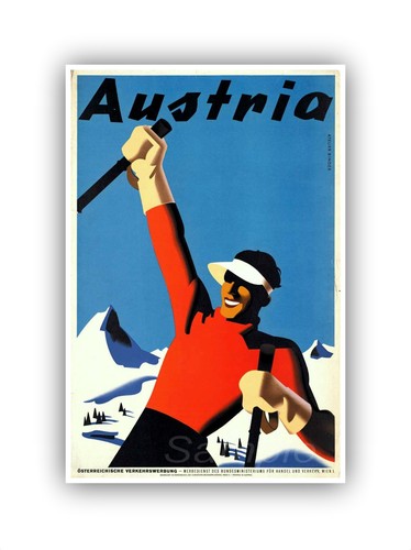 Vintage austria ski travel - vintage,