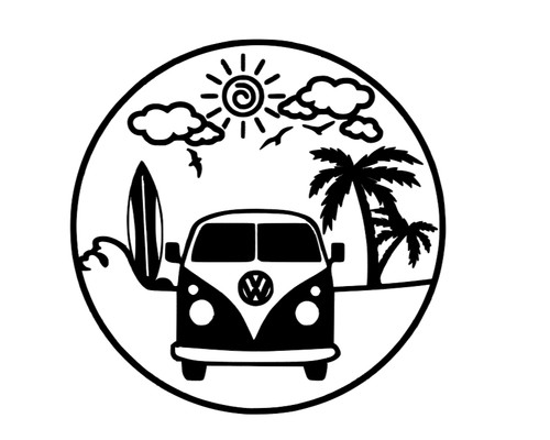 Camper beach life - life, decal