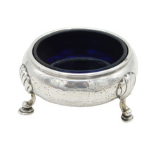 Irish George III Sterling Silver Paw Foot Salt Cellar Antique c1800 Dublin