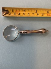 White Metal Small Magnifying Glass