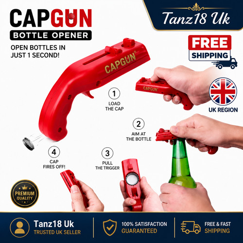 Beer bottle opener cap gun - bottle,