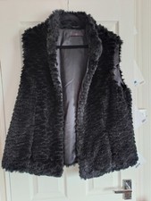 Gilet - Ladies Black Faux Fur
