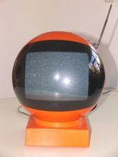 JVC Videosphere Television TV  orange space helmet astronaut 1970s vintage