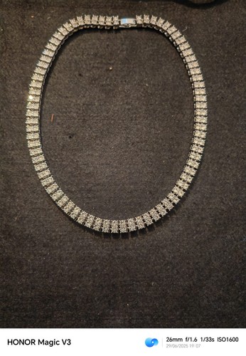 Silver toned diamond tennis - silver,