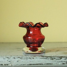 Small Cranberry Glass Posy