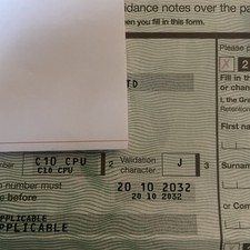 Cherished Numberplate Personalised Registration Retention Document [ C10 CPU ]