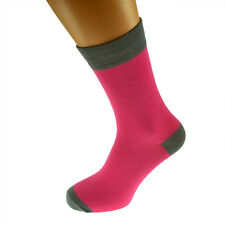 Hot Pink & Slate Grey Mens Funky Socks Mens shoe Size 5-12 X6TC005