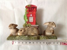 LEONARDO COLLECTION COUNTRYSIDE FRIENDS ORNAMENT 1998 (rabbits/letterbox)