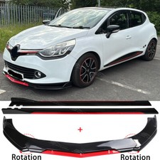 For Renault Clio 1998-2016 Front Bumper Spoiler Lip Splitter + 78.8" Side Skirts
