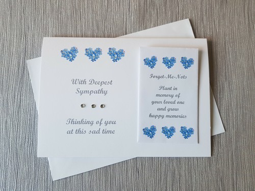 Sympathy card gift - forget, me