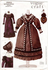 FF ORIGINAL Regency Jane Austen Doll's Clothes Bonnet Sewing Pattern Vogue 7553