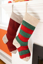 Knitting pattern copy 2574.   Christmas stockings knitted in the round.  Chunky