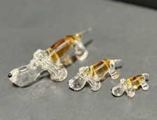 3 Blown Glass Hound Dogs
