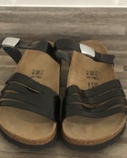 Birkenstock Betula patent strappy sandals, Colour: Black Patent UK Size 5.5 BN