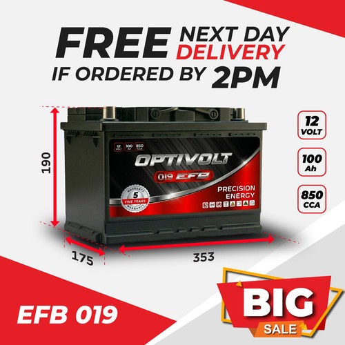 Optivolt 019 efb 12v 100ah - efb, car