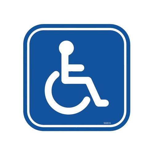 Disabled self adhesive sticker - disabled,