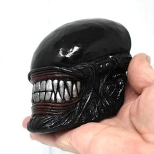 Alien Bust Head Hand Painted