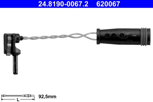 Brake lining wear - , warning