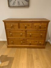 Pinetum Solid Vintage Pine 7 Chest Of Drawers.