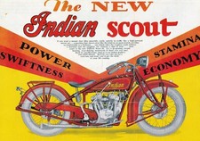 The New INDIAN SCOUT. A4 Colour Advert 